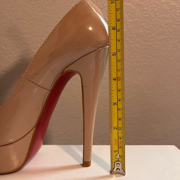 Red Bottom Platform Pump Nude Size 36 EU 6 US - Picture 15 of 16